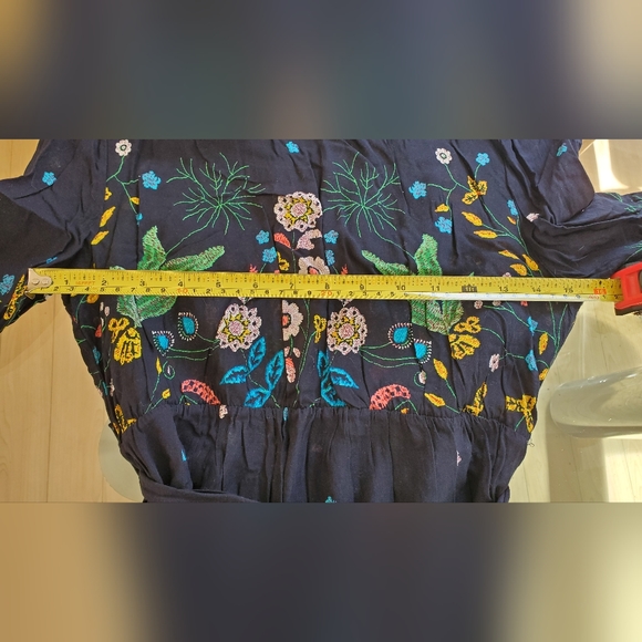 ABYOXI | Lightweight Navy "Embroided" Floral Print Mini Dress in Large - Picture 9 of 13